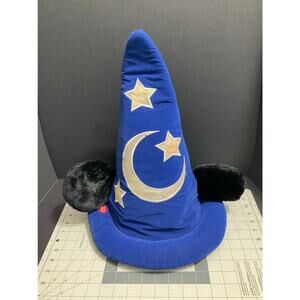 Vintage Walt Disney World Mickey Mouse Fantasia Blue Sorcerer Wizard Hat w Ears
